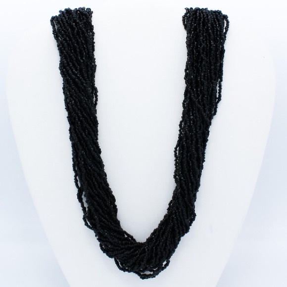 Navajo Handstrug Seed Bead & Silver Necklace & Earring set